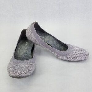 Allbirds Tree Breezer Comfort Knit Ballet Flats Women’s 6 Gray Purple Washable